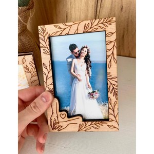 Most Demanded Wooden Photo <b>Frame</b> Rectangular Tabletop Horizontal Engraved Rustic Handmade Wedding Picture <b>Frame</b> - Product Image 4