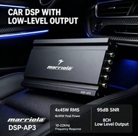 Amplificateur DSP audio pour voiture en gros, 4 canaux, 90W de puissance de crête, classe AB, filtre crossover 10-22kHz