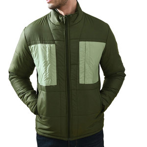 เสื้อแจ็คเก็ตพัฟเฟอร์มีฮู้ดสไตล์ลำลองสำหรับผู้ชาย ดีไซน์ทันสมัย พร้อมโลโก้ด้านหน้า วัสดุเบา น้ำหนักเบา สามารถปรับแต่งสีและขนาดได้ เหมาะสำหรับฤดูหนาว - Product Image 1