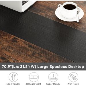Modern 70.8 X 31.5 Inch Large Office <b>Desk</b> <b>Computer</b> Table Study Writing <b>Desk</b> Workstation - Product Image 3