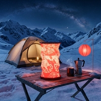 Nouveau produit personnalisation 2026 année du cheval lanterne pliable Dimmable tactile contrôle papier lumière USB Rechargeable Festival