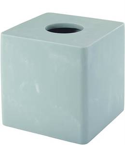 Boîte à mouchoirs en résine bleu clair de luxe, porte-mouchoirs carré moderne, décoration pour la maison, la salle de bain, le bureau, la table, design minimaliste - Product Image 6