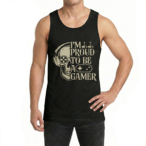 เสื้อกล้ามผู้ชายพรีเมียมลายกราฟิกแบบซับลิเมชั่น เสื้อผ้าลำลองสไตล์สตรีทแวร์ ทรงเข้ารูป ไม่มีแขน รับผลิตเสื้อกล้ามแบบสั่งทำพร้อมป้ายยี่ห้อส่วนตัว - Product Image 1