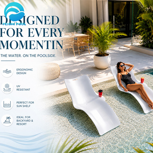 Chaise longue de plage légère et portable en <span class=keywords><strong>plastique</strong></span> rigide FRP (fibre de verre) pour <span class=keywords><strong>piscine</strong></span>, ensemble de chaises longues de bronzage à prix abordable - Product Image 5