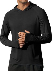 Sudadera con Capucha para Hombre 2026, Manga Larga, Secado Rápido, Color Sólido, Informal, Tejida en Poliéster, Corte Regular, para Verano - Product Image 2