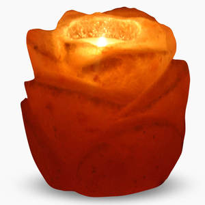 Home Decor Pakistani Himalayan Pink Salt Lamp <b>Crystal</b> Chunks Polished Stone Technique Featuring Metal Basket Vase Flower Theme - Product Image 2