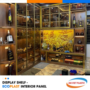 Estante decorativo de estilo moderno y estante para vino Panel interior de PVC Fábrica de fabricación líder de Vietnam - Product Image 5