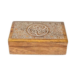 Affordable Wooden Jewelry Storage <b>Box</b> with Vintage Carved Pattern for Small Accessories, Gifts, <b>Memories</b> and Personal Treasures - Product Image 1
