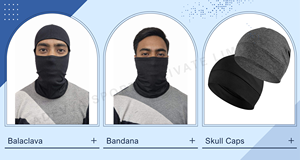 Balaclava unisexe 100% polyester |   Masque de vélo convertible intégral en tricot de riz réglable, qualité supérieure, vente chaude, fournisseur - Product Image 5