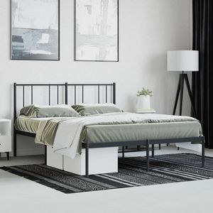 Base de Cama King Size de Acero con Recubrimiento de Polvo Negro, 59 x 79 Pulgadas, Categoría de Productos de Camas Metálicas - Product Image 4