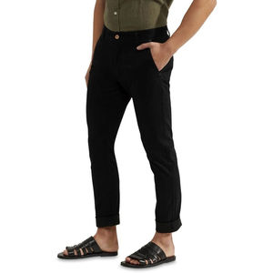 Pantalones Chino Casuales Ligeros de Algodón con Forro Polar para Hombre, Personalizables, de Cintura Media, Lavado Claro, Estilo Urbano Recto a Rayas - Product Image 3