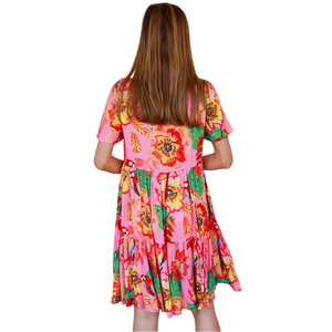 Robe courte imprimée pour femmes, robe à manches longues tendance - Product Image 3