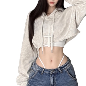 Women's High Waisted Denim Jeans Casual Style Blue Color Breathable Fabric Pockets Front Design Winter Hooded Collar <b>Zippers</b> - Product Image 1