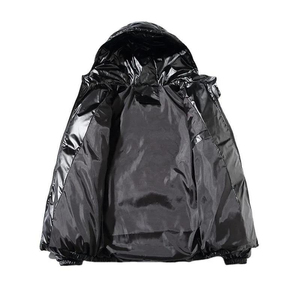 Premium Quality 100% Polyester Men Winter <b>Coats</b> Custom Embroidered Warm Thicken Bubble <b>Padded</b> Puffer Jacket Work Style - Product Image 3