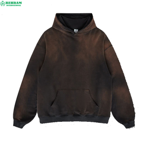 เสื้อฮู้ดดี้ผู้ชายคุณภาพสูง ทรงปกติ แขนยาว ผ้าคอตตอน 100% ตัดเย็บอย่างดี พร้อมเข็มขัดรัดเอว - Product Image 1