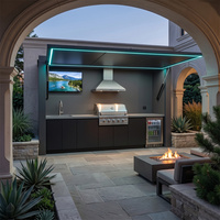 Module de cuisine BBQ extérieur OEM en acier inoxydable 304, antirouille, design moderne, pour l'aménagement extérieur et les événements en plein air
