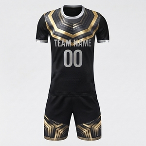 Customized <b>Soccer</b> Uniform Set 100% Polyester High Quality Unisex Adult Stretch Fabric Custom Logo Color Options Club shirt - Product Image 1