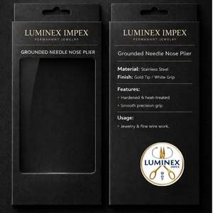 Pro Supplier Premium Gold White Finishing Grounded Needle Nose Pliers 5 Inch Stainless Steel Precision Jewelry <b>Tool</b> ESD <b>Safe</b> - Product Image 4