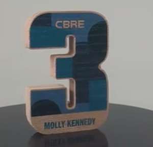 2025 Personalized Number-Shaped Acrylic Bronze Trophy Distinctive Award Plaque <b>Engraved</b> Logo Durable Recyclable Customized Color - Product Image 6