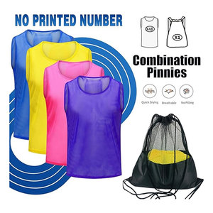 Maillots d'entraînement de football pour jeunes avec numéros, gilets d'entraînement réversibles, légers et respirants, pour le basketball - Product Image 4