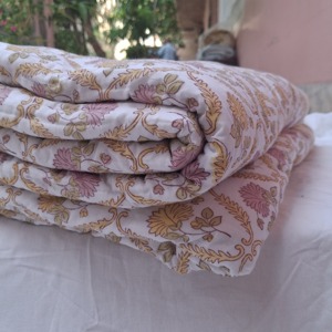 Handmade King Size 100% Cotton Printed Eco-Friendly Organic Reversible Luxury <b>Winter</b> Bedding <b>Quilt</b> Filled Hotel Home Use - Product Image 1