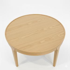 Table basse moderne en bois d'hévéa durable et placage MDF frêne KD, design décoratif, garantie 1 an, marque PKP - Product Image 2