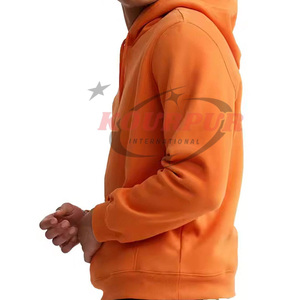 Sudadera con capucha naranja para hombre, corte regular, algodón French Terry, informal, para otoño, a precio razonable - Product Image 1