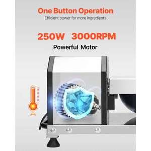 Robot da Cucina 1200W, Tritatutto per Verdure 3000RPM con Lama a Curva a S, Multifunzione in Acciaio Inox per Alimenti, Spina USA - Product Image 4