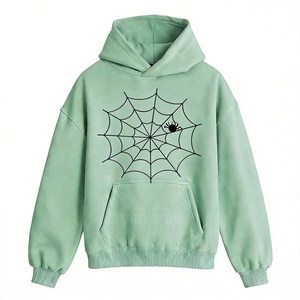 Sudadera con Capucha SPARKWELL Unisex Verde Menta 100% Algodón, Forro Polar Sólido, Ecológica, Impermeable, Estilo Casual Urbano, Otoño Invierno - Product Image 2