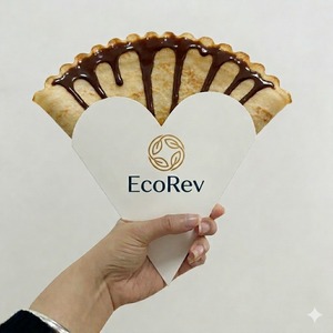 Boîte d'emballage personnalisée avec logo imprimé, biodégradable, écologique, jetable, en kraft, pour frites, churros, crêpes, gaufres à bulles - Product Image 6