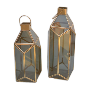 Lanternes en métal design avec combinaison verre et finition standard, porte-bougies de différentes tailles pour la décoration intérieure et l'utilisation de bougies. - Product Image 4