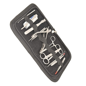 Kit chirurgical 12 pièces en acier inoxydable allemand, manuel inclus, pour l'anatomie, la biologie, les expériences en laboratoire, lames et poignées de scalpel, ensemble d'outils - Product Image 3