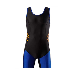 Maillot de lutte ajusté pour homme, personnalisé avec logo sublimé, séchage rapide, respirant, en polyester imprimé, sans manches, vêtement de sport - Product Image 1