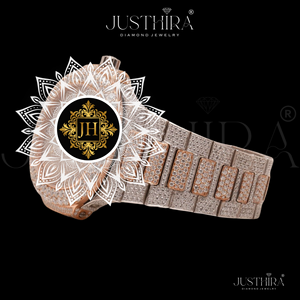 Indian Exporter Moissanite Diamond Quartz Watch Waterproof 3ATM Stainless Steel Luxury <b>Wristwatch</b> Available For Sale - Product Image 2