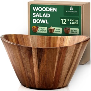 Acacia Wood Bowls & Fruit Bowls Mid Century Modern Design Handcrafted Home <b>Decoration</b> OEM Custom Wholesale | Aqudus Saleem India - Product Image 1