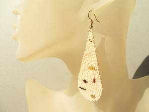 Pendientes de Cuentas con Diseño de Cara de Marfil, Hechos a Mano, Artísticos, Boho Chic, Elegantes, Joyería de Moda para Mujer, para Bodas y Aniversarios - Product Image 2