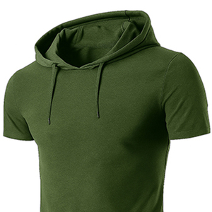 <b>Mens</b> Cotton <b>Short</b> <b>Sleeve</b> <b>Hoodies</b> OEM ODM Custom Apparel Factory Wholesale Hooded Sweatshirt Manufacturer Exporter Bulk <b>Hoodies</b> - Product Image 6