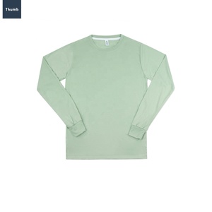 Custom Private Label for Your Brand Long Sleeve Polyester T Shirt Sublimation Blanks Tee Logo Print US Size Cotton Feel - Product Image 5