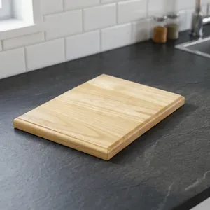 <b>Wooden</b> Chopping <b>Block</b> Rectangle Anti-Slip Cutting Board Kitchen Use Natural Shape - Product Image 3