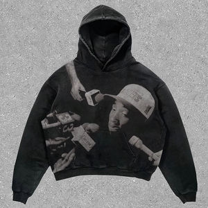 Sudadera con Capucha DTF Oversize – Sudadera de Felpa 100% Algodón para Hombre, Estilo Urbano, Impresión de Alta Calidad, Prenda Esencial para Invierno - Product Image 3