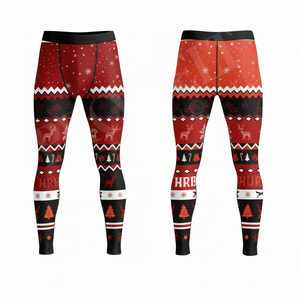 Leggings de compression thermiques d'hiver de qualité supérieure toutes saisons, personnalisés avec impression par sublimation, doublés polaire, pour la course à pied, OEM - Product Image 5
