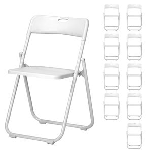 Set di 10 Sedie Pieghevoli in Plastica di Qualità Commerciale, Portatili e Impilabili per Eventi Interni ed Esterni, Feste in Casa e Picnic - Product Image 1