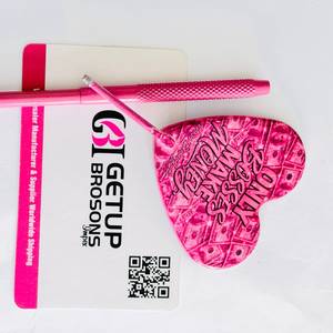 GETUP BROSONS Lighted Stainless Steel Frame 3X Magnification <b>Pocket</b> Handheld <b>Mirror</b> Pink Customize Paper Coated Makeup <b>Mirror</b> - Product Image 4