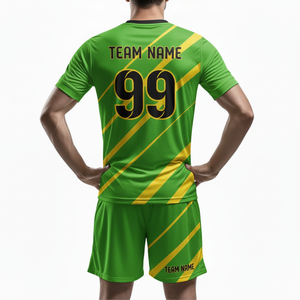 New Custom Sublimation Soccer Jerseys Football Uniform Quick Dry Breathable 100% Polyester V-Neck Custom Soccer Uniform - Product Image 2