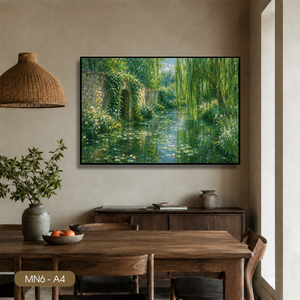 Peinture d'art vintage tendance sur toile de soie, décoration murale de luxe pour la maison, marque privée, origine Vietnam, marque HALO - Product Image 4