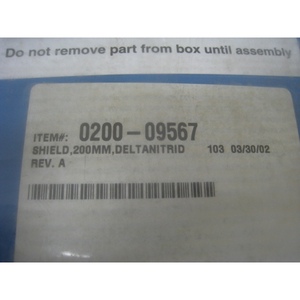 NEW AMAT 0200-09567, Sheild, 200mm delta <b>nitride</b> - Trusted Global Legacy Semiconductor Equipment and Parts at - Product Image 3