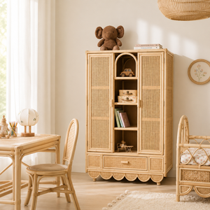 Armoire de rangement tissée haute de gamme avec détails décoratifs, mobilier pour enfants, fabriqué au Vietnam - Product Image 4