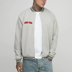 Hot Sale <b>Men's</b> 100% Wool Varsity Jacket for <b>Men</b> Street Wear Oversized Contrast Rib Hip Hop <b>Long</b> Sleeve Baseball <b>Coat</b> For Autumn - Product Image 1