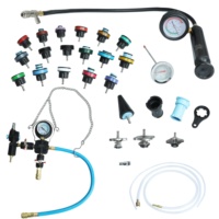 Kit de Herramientas de Prueba de Presión para Radiador HTL de 28 Piezas, Herramienta de Diagnóstico Automotriz, Medidor de Detección de Presión, Detector de Fugas