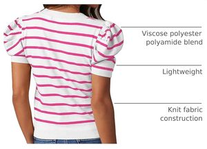 Women's Solid Short Sleeve T-Shirt Regular Sleeve Crew Neck Knitted Cotton Casual Summer <b>Top</b> Regular Fit Breathable Embroidery - Product Image 5
